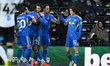 Ao Tanaka of Leeds United celebrates after scoring a goal to make it 1-2 during the Emirat...
