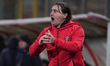 Giovanni Tedesco, head coach of AC Perugia Calcio, gestures during the match between AC Pe...