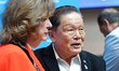 Former senator from Ontario, Victor Oh, stands with Mayor Carolyn Parrish during the Mayor...