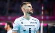 Karol Klos plays during the volleyball match between PGE Projekt Warszawa and Asseco Resov...