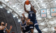 ISAAC CELISCAR (8) of the Yale Bulldogs gets a rebound during an NCAA men's basketball gam...