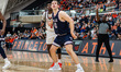 Nick Townsend (42) of the Yale Bulldogs boxes out Malik Abdullahi (7) of the Princeton Tig...