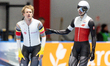 Mathias Voste, Vladimir Semirunniy during ISU Speed Skating European Championships in Toma...