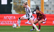 Amalie Vangsgaard of Juventus F.C. and Valentina Bergamaschi of A.S. Roma Femminile are in...