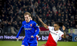 FC Twente midfielder Mats Rots and FC Utrecht midfielder Alonzo Engwanda play during the m...