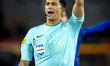 Referee Serdar Gozubuyuk officiates the match between FC Utrecht and FC Twente Enschede (c...