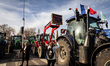 Dozens of tractors park in front of the National Assembly and along the Quai D'Orsay in an...