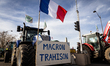 Dozens of tractors park in front of the National Assembly and along the Quai D'Orsay in an...