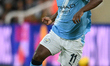 Jeremy Doku of Manchester City participates in the Carabao Cup Semi Final First Leg match...