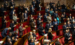MP deputies of the Rassemblement National parliamentary group, RN, are seen during a sessi...