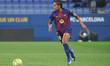 Esmee Brugts plays during the match between FC Barcelona Women and Club Atletico de Madrid...