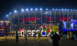 People visit the 974 Stadium precinct during the 15th Qatar International Food Festival in...