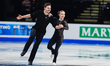 Daria Danilova and Michel Tsiba of the Netherlands compete in the Pairs Short Program duri...