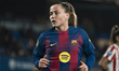 Claudia Pina participates in the Liga F Moeve match between FC Barcelona and Atletico de M...