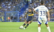 Leandro Paredes of Boca Juniors takes a free kick during a friendly match between Boca Jun...