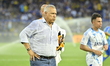 Hernan Torres is the coach of Millonarios of Colombia during a friendly match between Boca...