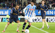 Luca Oyen of SC Heerenveen is with Liam van Gelderen of RKC Waalwijk during the match SC H...