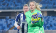 Hannah George of West Bromwich Albion chases as Emily Ramsey of Everton collects the ball...