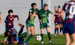 Cora Zicai (second from right) and Svenja Huth (right) of VfL Wolfsburg are in action duri...
