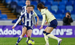 Phoebe Warner of West Bromwich Albion moves forward with the ball during the Adobe Women's...