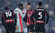 Mike Maignan of AC Milan speaks with Matteo Gabbia of AC Milan during the Serie A match be...