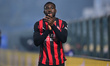 Youssouf Fofana of AC Milan greets the fans during the Serie A match between Como 1907 and...