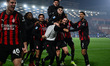 Adrian Rabiot of AC Milan celebrates after scoring his team's third goal during the Serie...