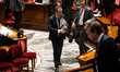 Sebastien Lecornu, the French Prime Minister, leaves the hemicycle after the session of qu...