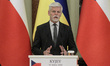 President of the Czech Republic Petr Pavel attends a joint news conference with President...
