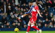 Karlan Grant of West Bromwich Albion looks for space to fire the ball in during the Sky Be...