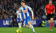 Pol Lozano plays during the match between RCD Espanyol and Girona FC, corresponding to wee...