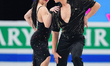 Allison Reed and Saulius Ambrulevicius of Lithuania compete in the Ice Dance Rhythm Dance...