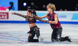Diana Davis and Gleb Smolkin of Georgia compete in the Ice Dance Rhythm Dance during the I...