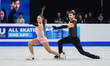 Laurence Fournier Beaudry and Guillaume Cizeron of France compete in the Ice Dance Rhythm...