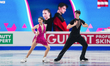 Anita Straub and Andreas Straub of Austria compete in the Ice Dance Rhythm Dance during th...