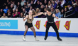 Sofiia Dovhal and Wiktor Kulesza of Poland compete in the Ice Dance Rhythm Dance during th...