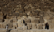 People are seen at the Great Pyramid in Giza, Egypt on January 14, 2026. 