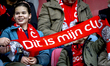 Supporters of AFC Ajax Amsterdam attend the match between AFC Ajax Amsterdam and Go Ahead...