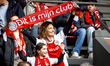 Supporters of AFC Ajax Amsterdam attend the match between AFC Ajax Amsterdam and Go Ahead...