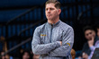 Zach Spiker, the head coach of the Drexel Dragons, is present during an NCAA men's basketb...