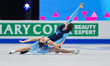 Victoria Manni and Carlo Roethlisberger of Italy compete in the Ice Dance Free Dance durin...