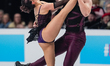 Zoe Larson and Andrii Kapran of Ukraine compete in the Ice Dance Free Dance during the ISU...