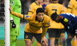Hwang Hee-Chan of Wolverhampton Wanderers plays during the Premier League match between Wo...