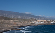 The image shows Poris de Abona with a wind farm in the background on January 14, 2026, in...