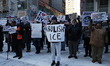 Activists and protesters participate in a march from Cadmam Plaza to the Federal Plaza bui...