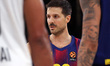 Nicolas Laprovittola plays during the match between FC Barcelona and Dubai Basketball, cor...