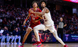 Josiah Parker (11) of the Florida Atlantic Owls and Ayuba Bryant Jr. (2) of the Temple Owl...