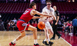 Gavin Griffiths of the Temple Owls passes the ball during an NCAA men's basketball game at...