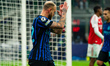 Federico Dimarco of FC Inter claps his hands during the UEFA Champions League, League phas...