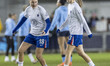 Wieke Kaptein, number 18 of Chelsea Women F.C., participates in the pre-match warm-up duri...